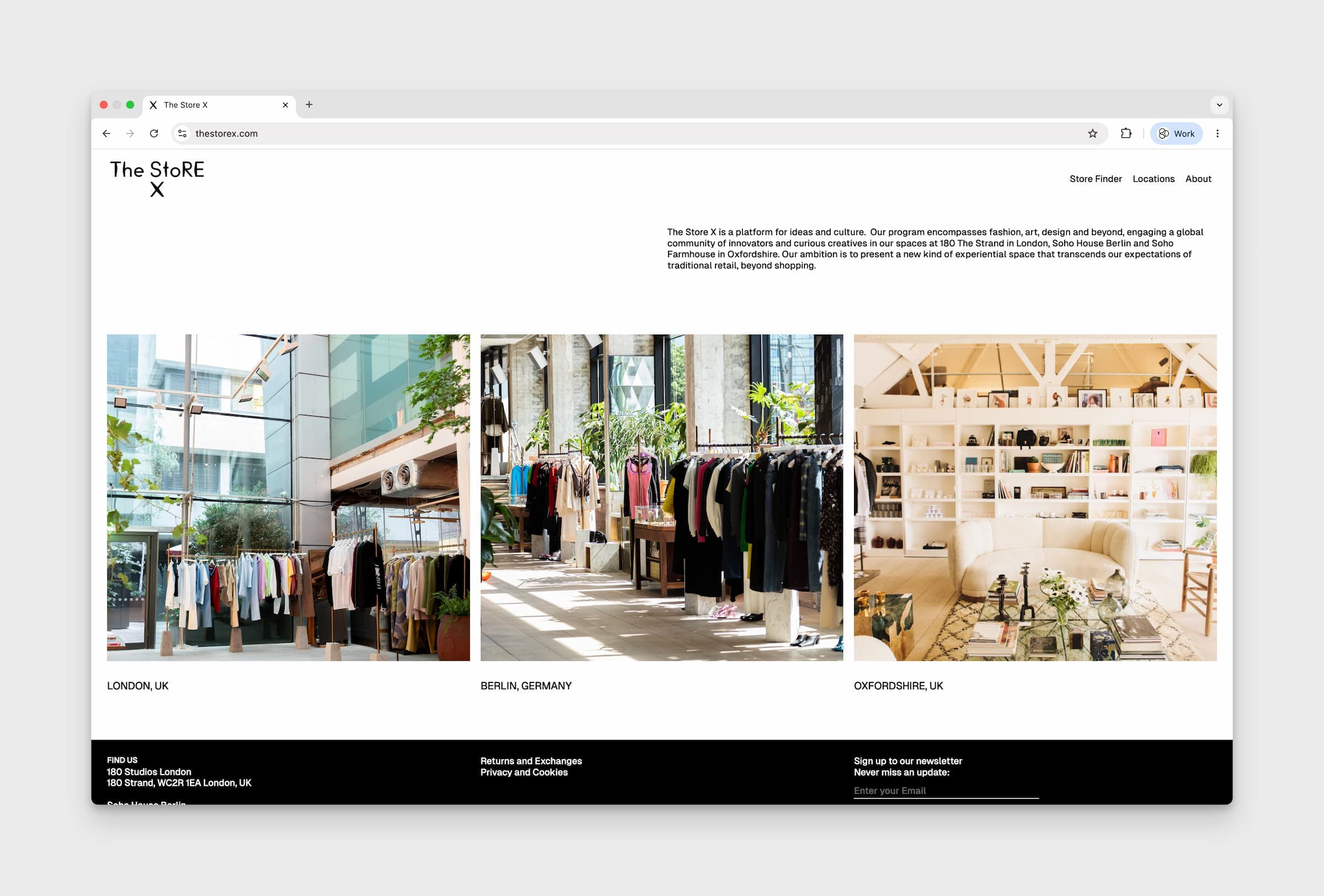 The Store X Website