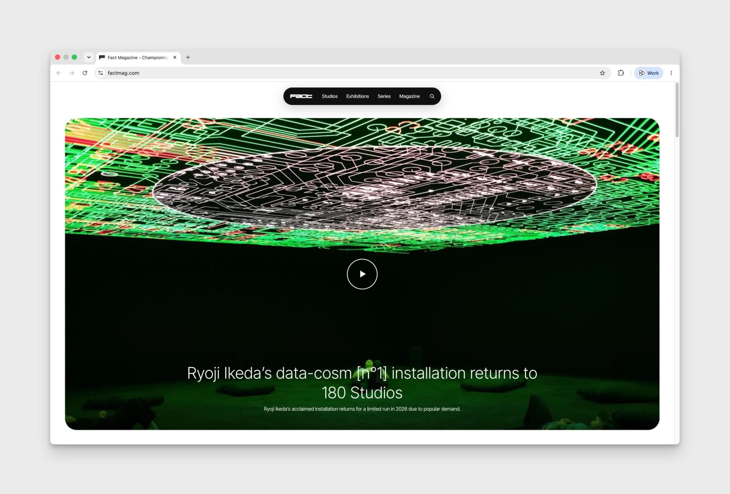 Fact Magazine Website