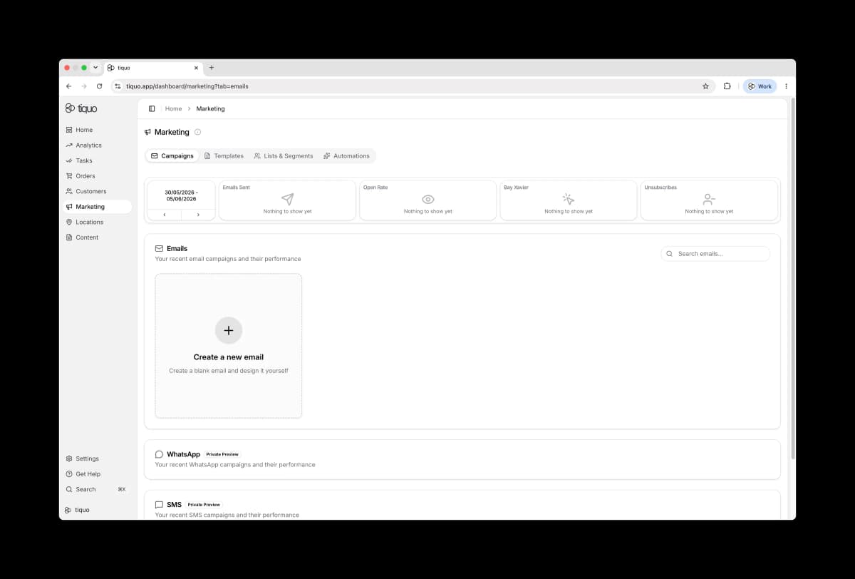 Tiquo intelligence interface for workflow automation