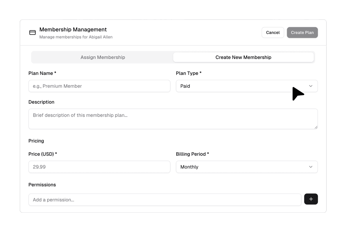 Tiquo recurring billing and membership payment controls