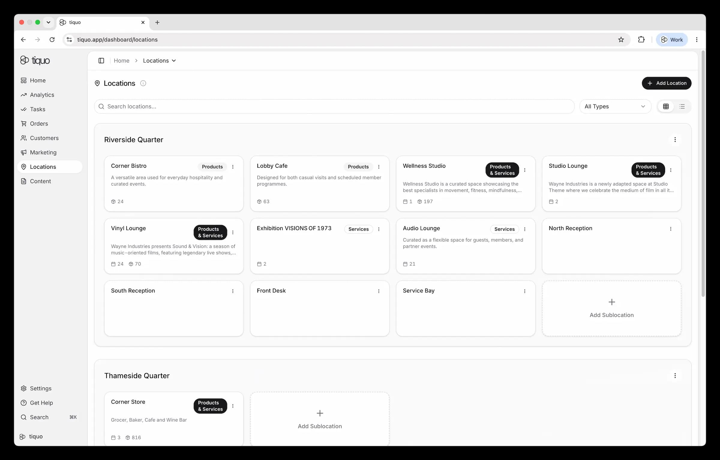 Tiquo Mid-Market Dashboard