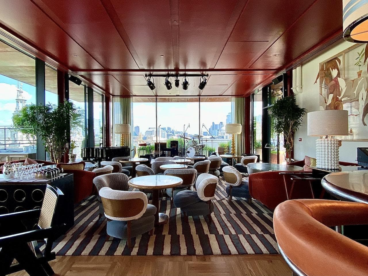 Members' club dining space